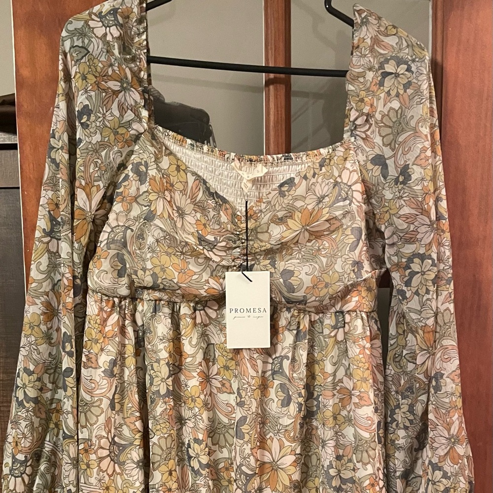 Promesa flowered long sleeve shirt